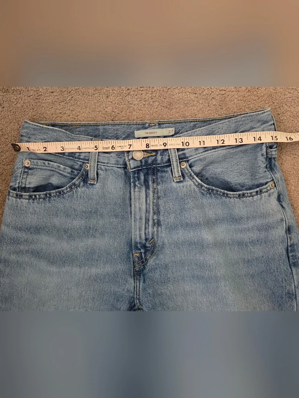 Levi's ‘94 Baggy Bootcut Medium Wash Denim Jeans Womens Size 27 - Picture 8 of 10